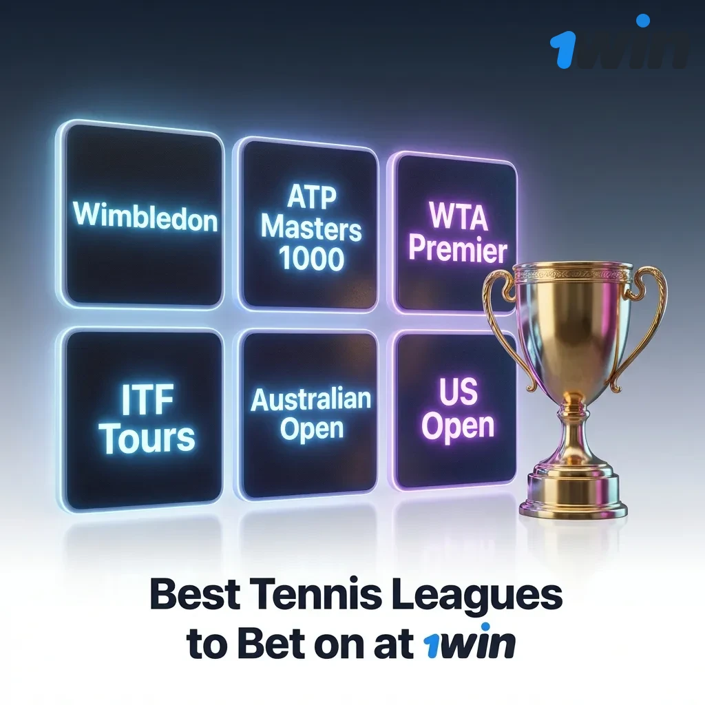 Tennis betting options at 1win covering Grand Slams, ATP/WTA tours, and major tournaments with comprehensive markets