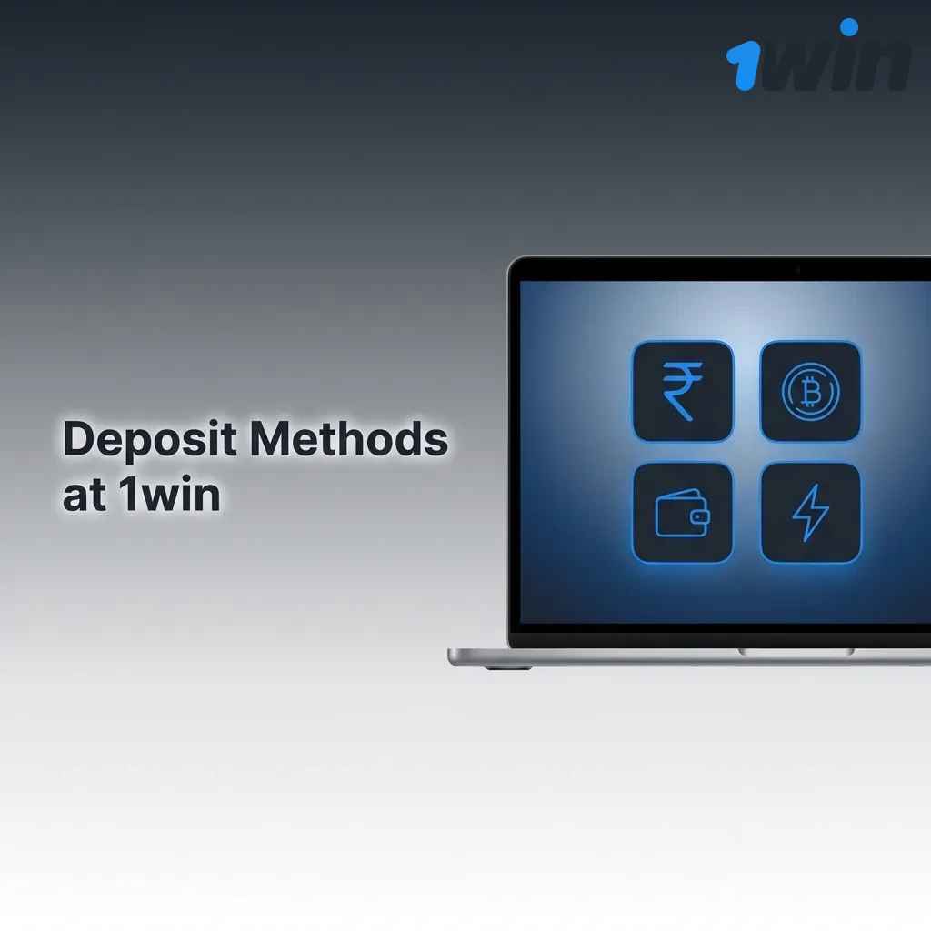 1win deposit methods interface showing UPI, Paytm, bank transfer, and e-wallet payment options for Indian users