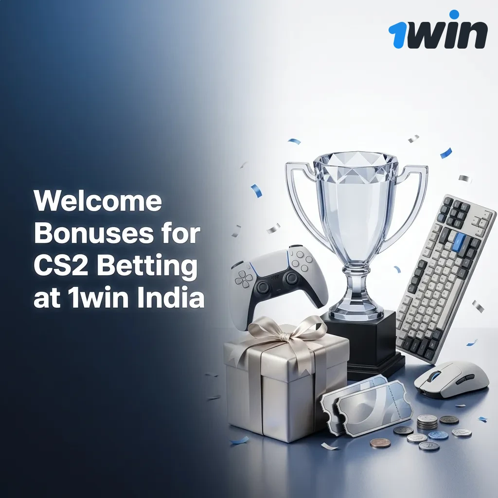 1win India CS2 betting welcome bonus promotion offering 500% up to ₹75,000 for new users with deposit requirements