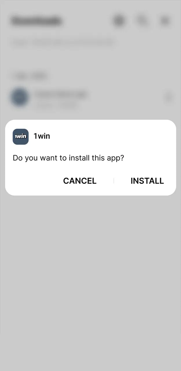 Unpack the downloaded software package to confirm the installation of 1win.