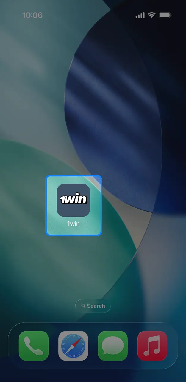 Follow the instructions and download the 1win app for iOS.