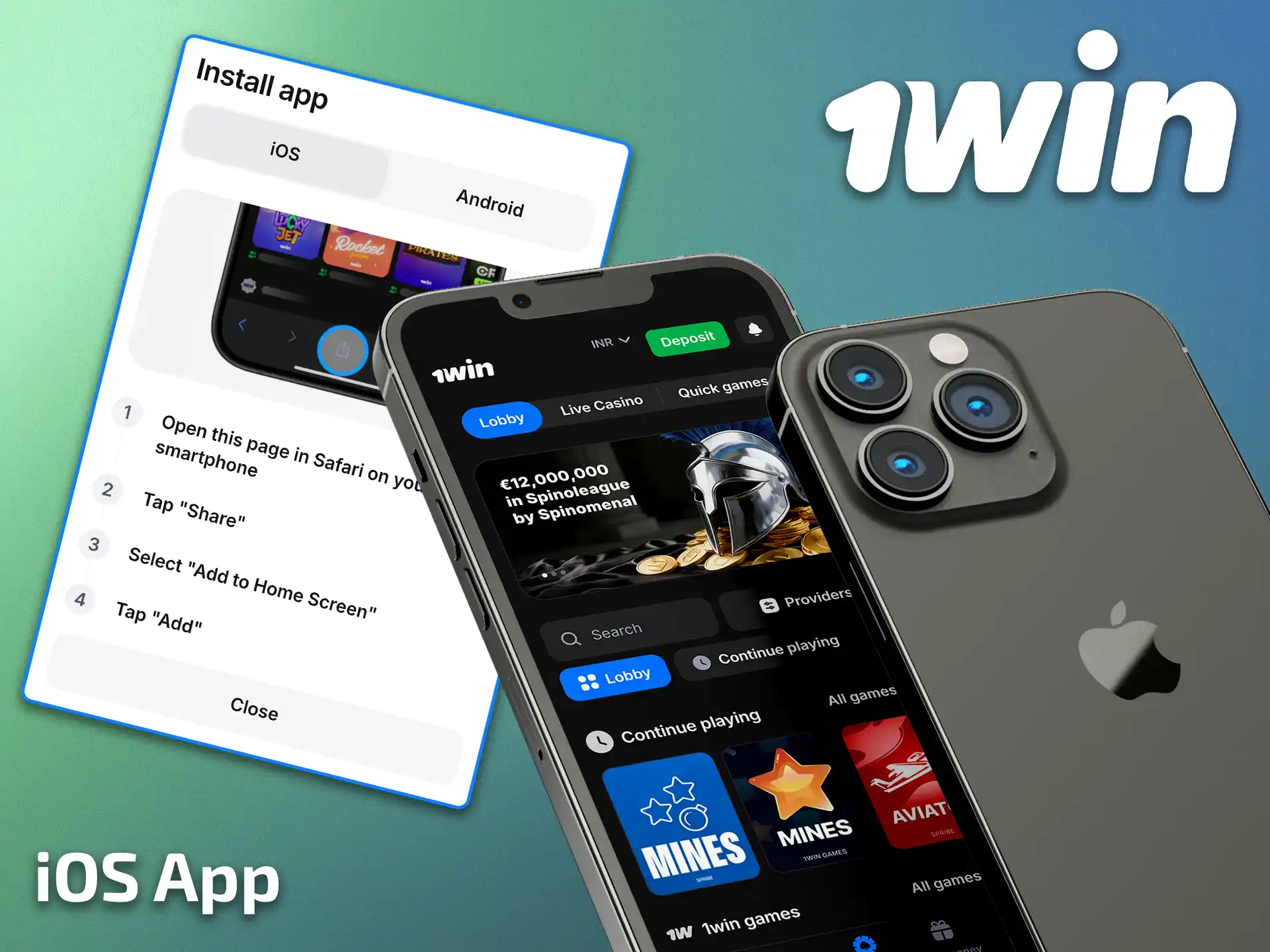 Enjoy the 1win app for iOS.