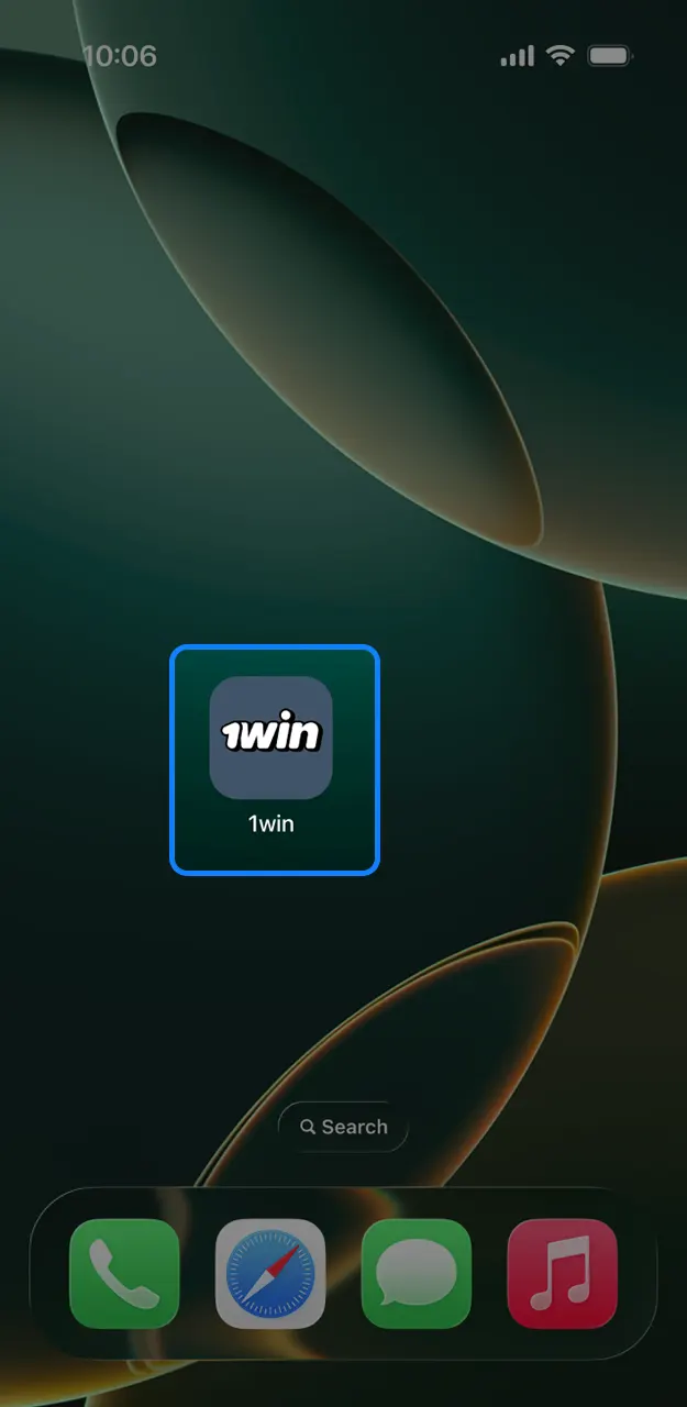 Open the app and sign up for 1win.