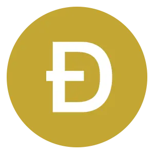 Dogecoin logo.