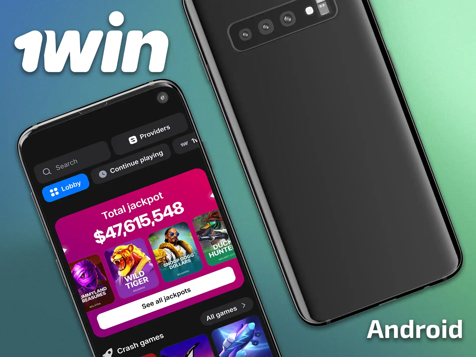 Install the official mobile app for Android on 1win.