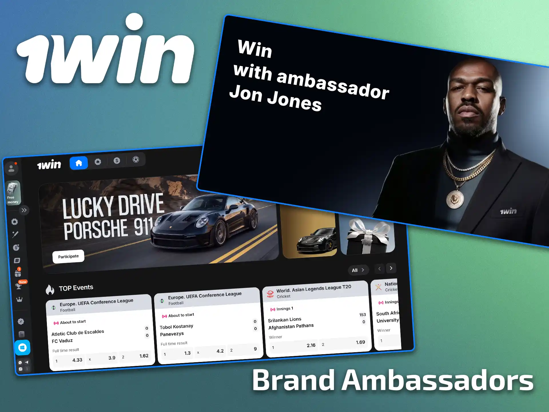 Discover the ambassadors and partners at 1win.