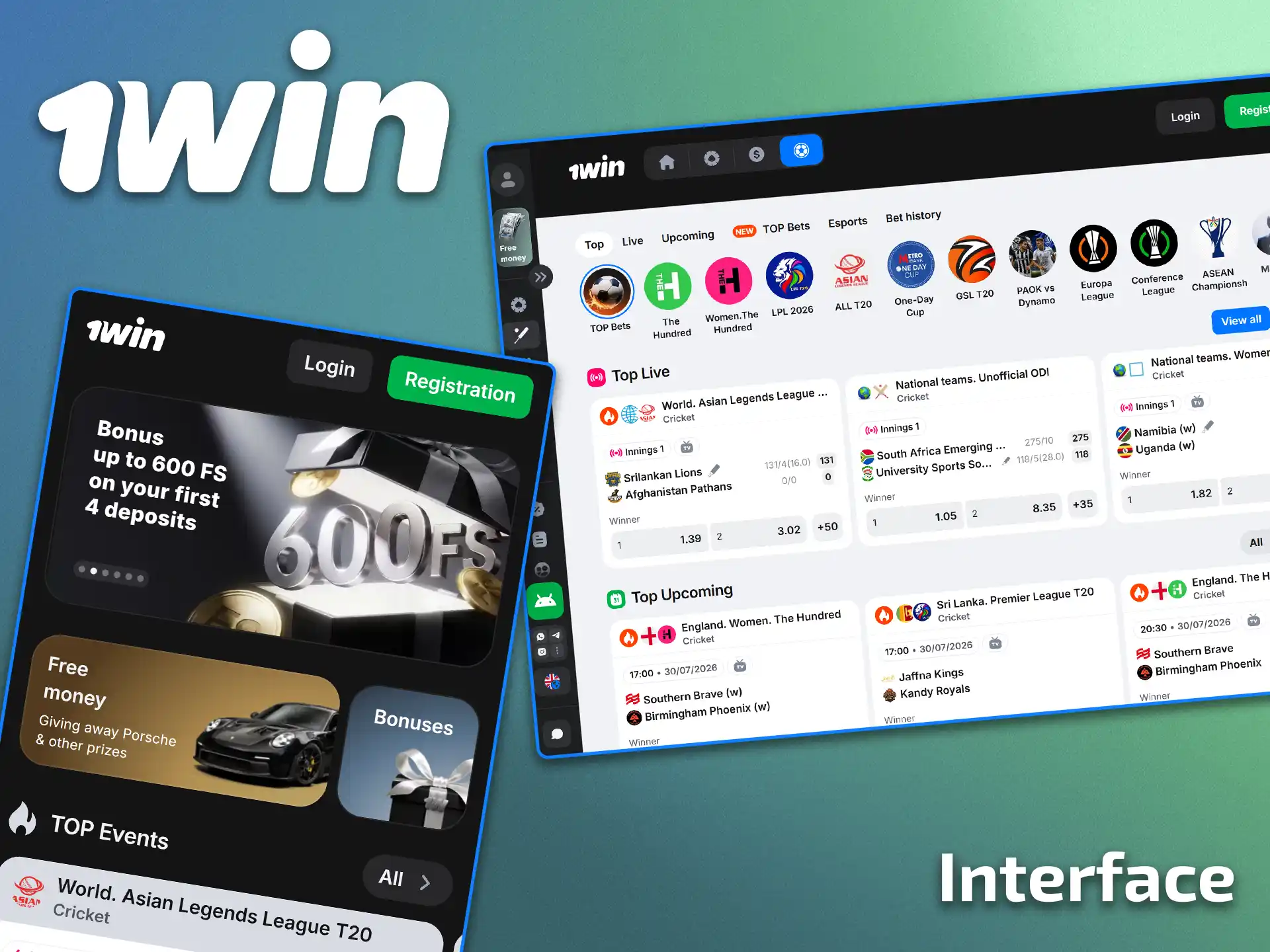 Explore the primary layout and user-friendly interface of the website on 1win.