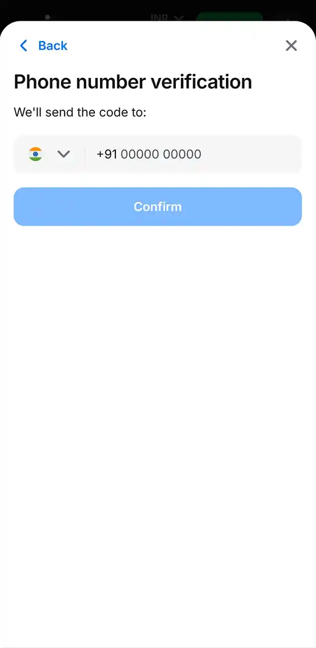 Verify your 1win profile.