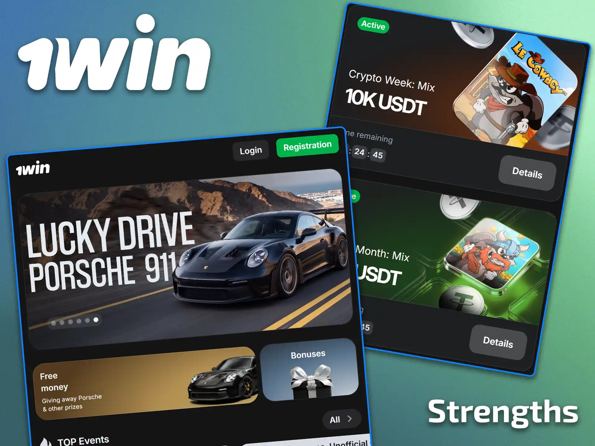 Learn about 1win's key competitive advantages.