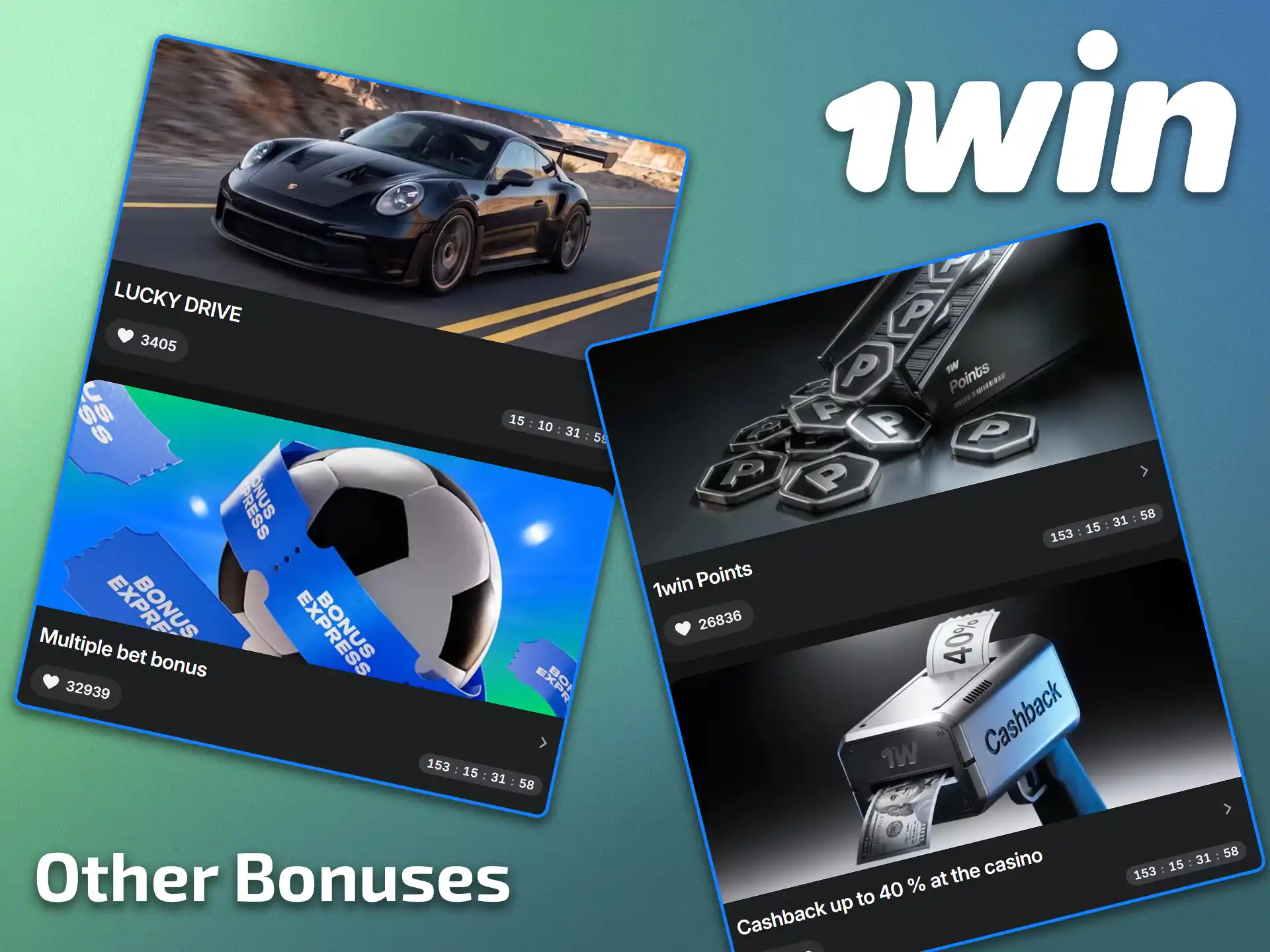 Explore active promotional offers and other bonuses at 1win.