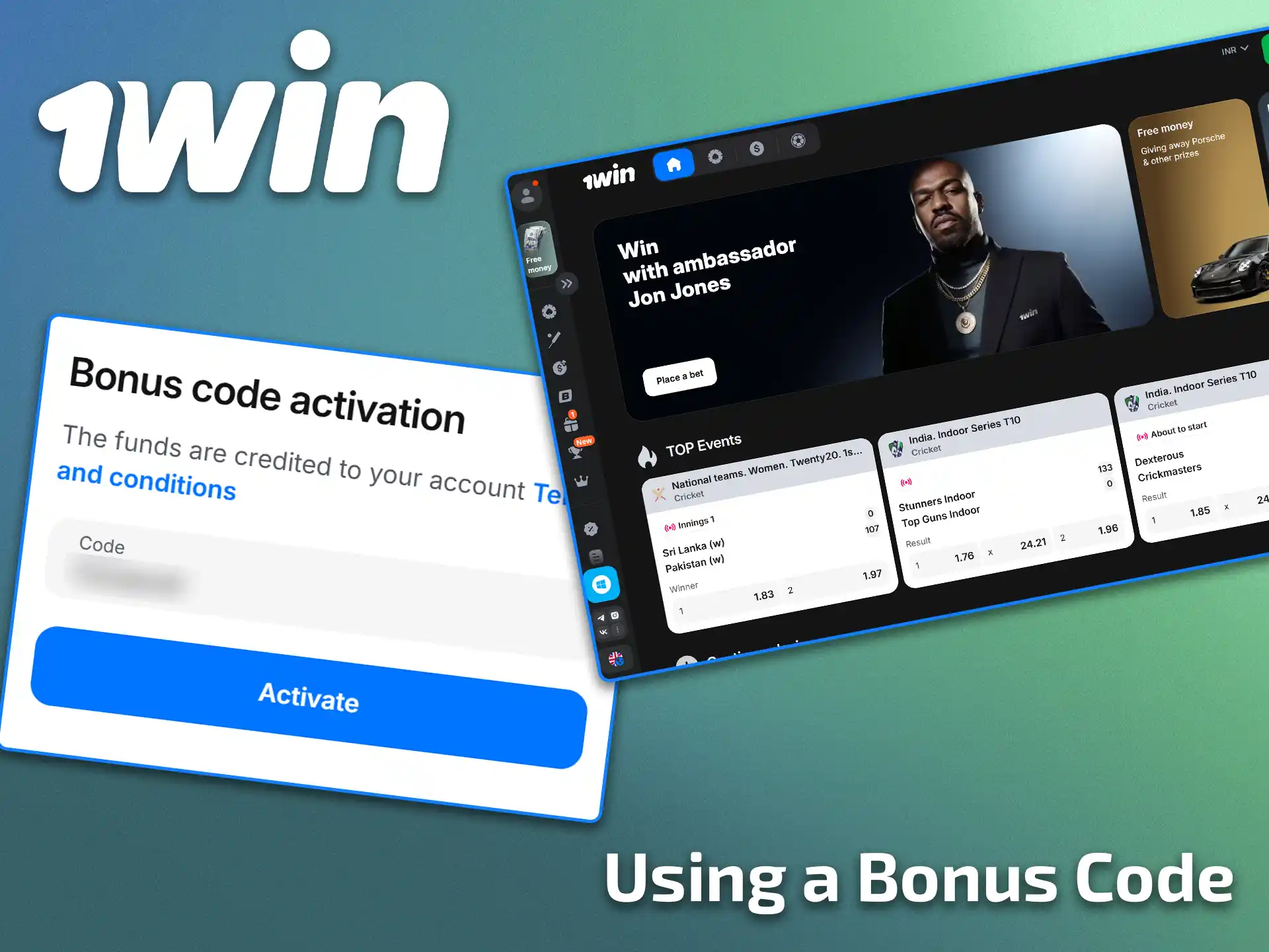 Find out how to use a bonus code on 1win.